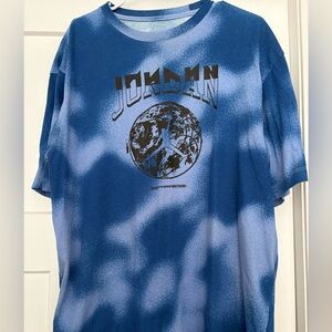 Jordan Men's Blue and White Graphic Tee